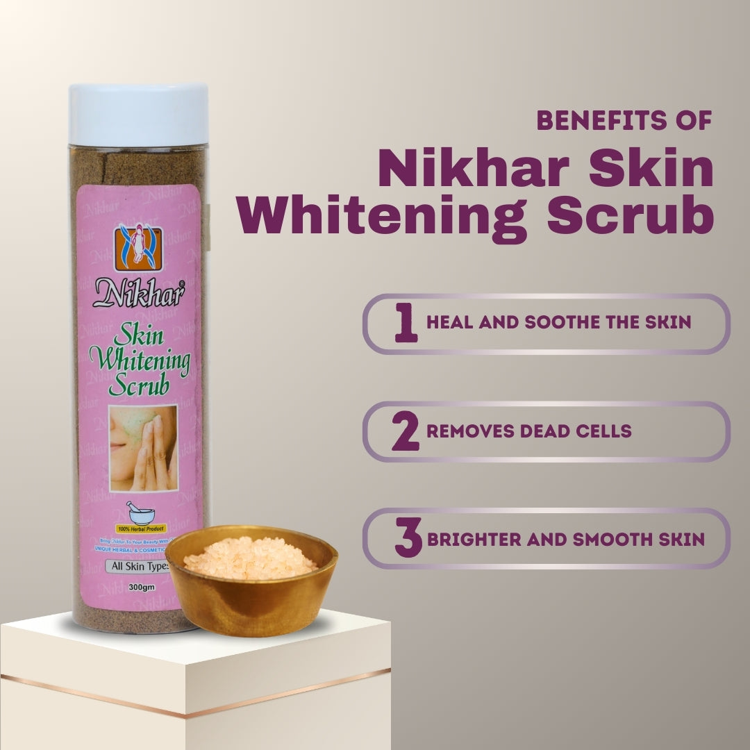 Nikhar Skin Whitening Scrub Powder 300gm