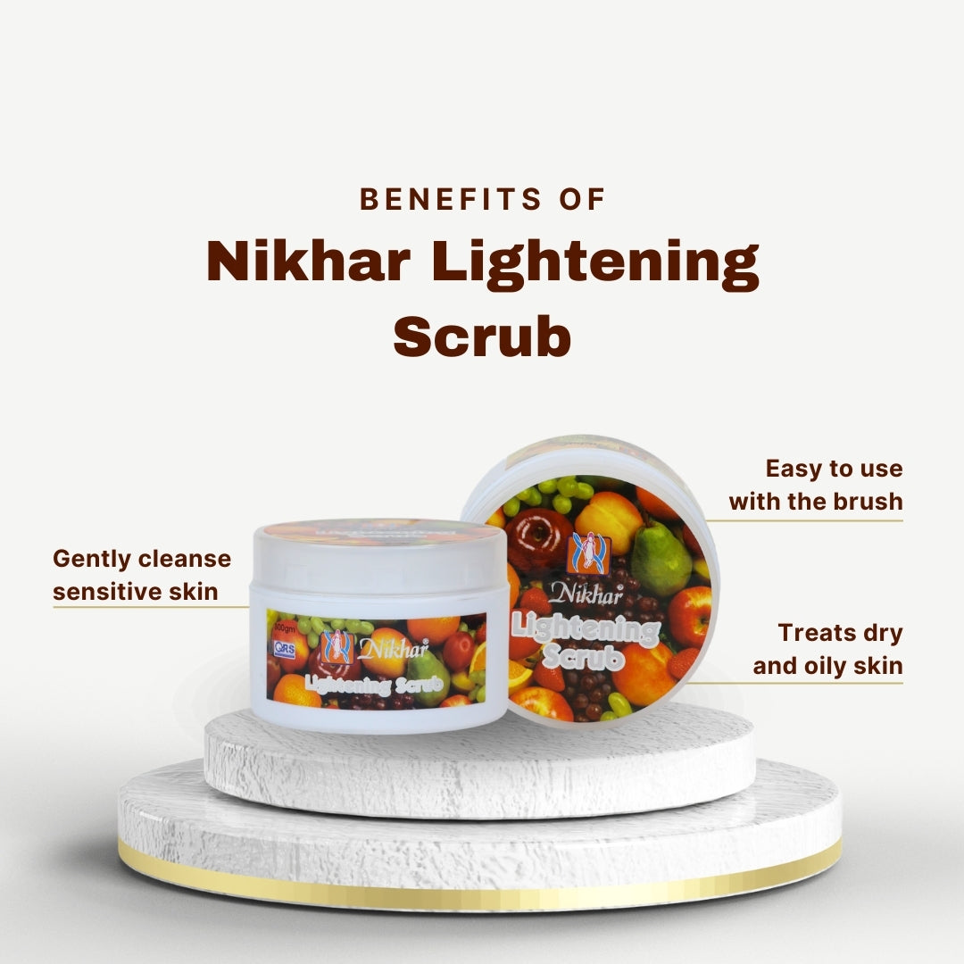 Nikhar Lightening Scrub Jar Face & Body 300gm