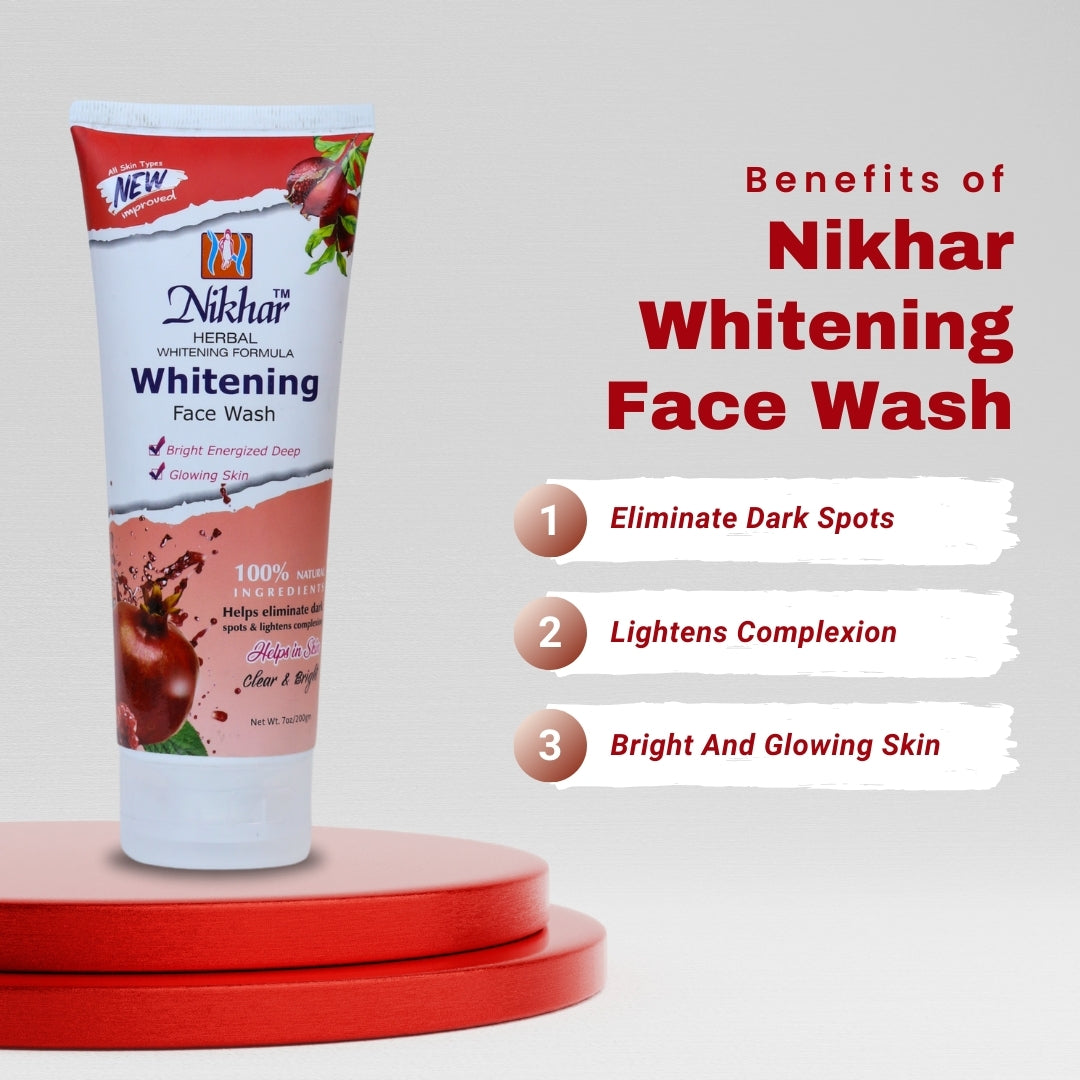 Nikhar Herbal Whitening Pomegrenate Face Wash 200gm