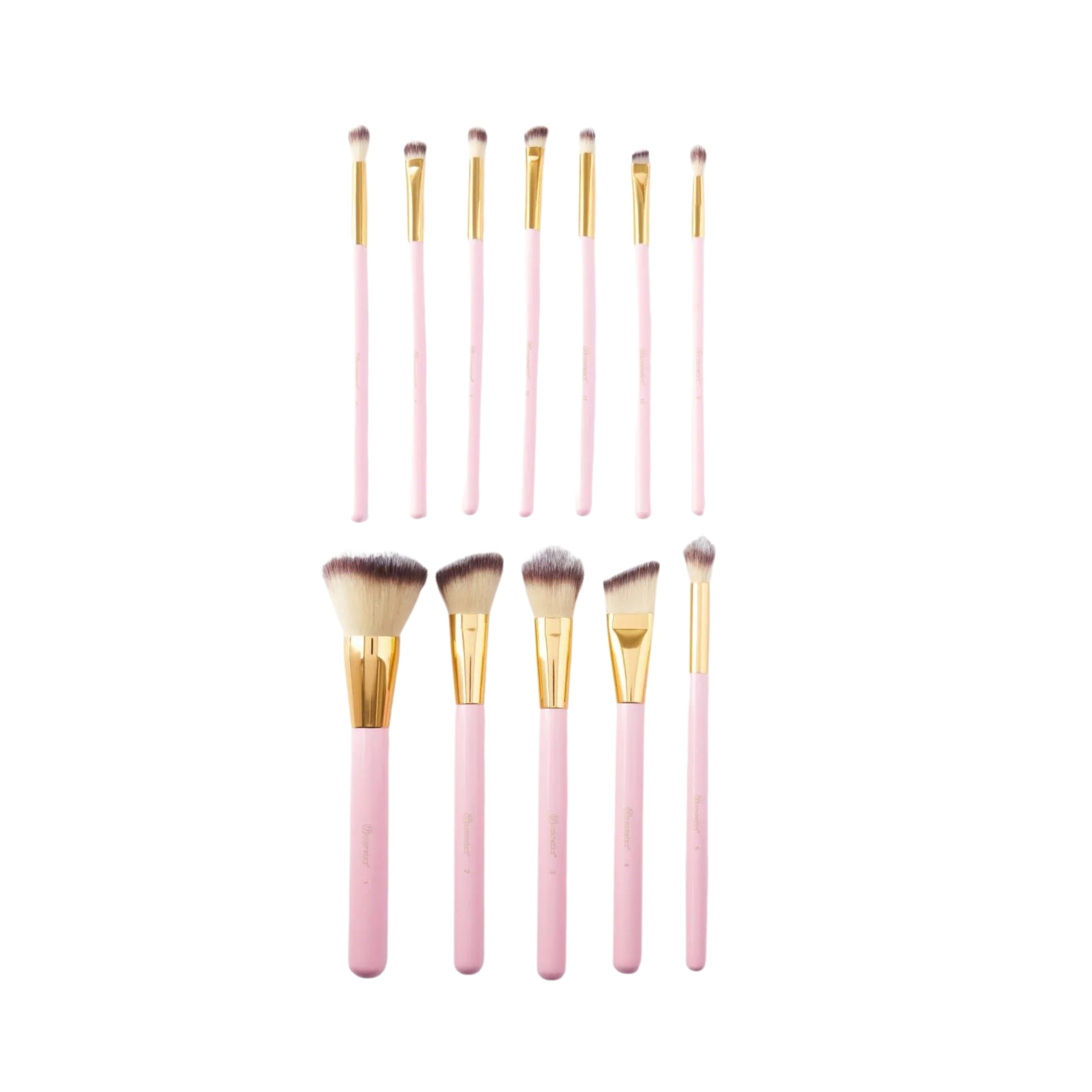 BH Cosmetics Pink Studded Elegance 12 Piece Brush Set