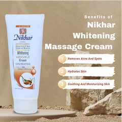 Nikhar Herbal Whitening Almond Massage Cream 200gm