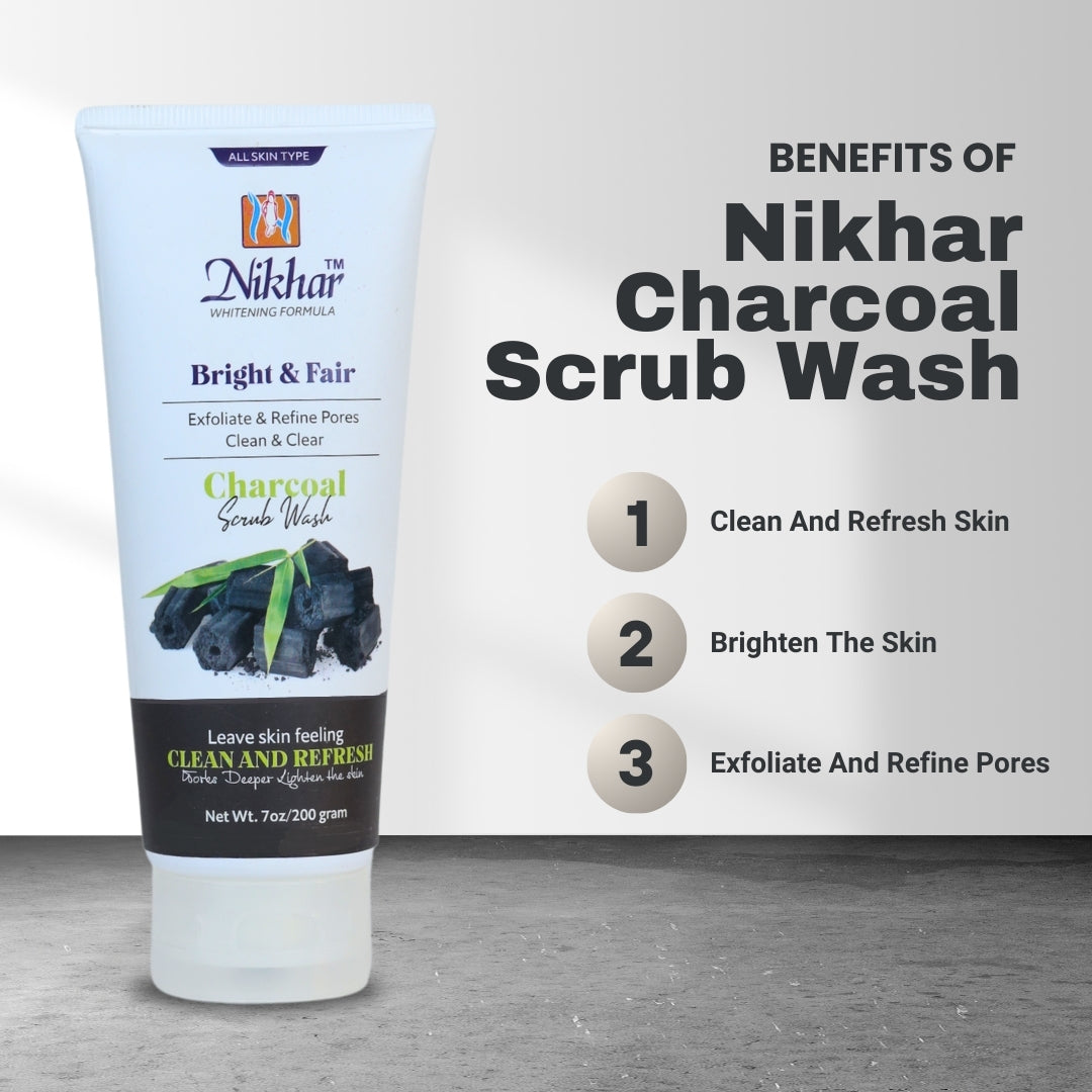 Nikhar Charcoal Scrub Wash 200gm